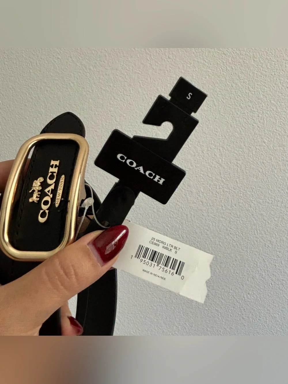 Coach Morgan Leather Belt